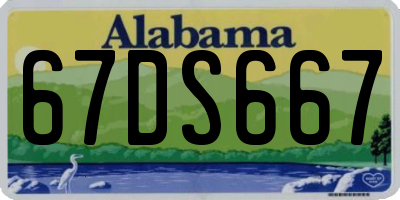 AL license plate 67DS667