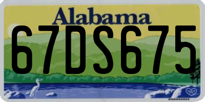 AL license plate 67DS675