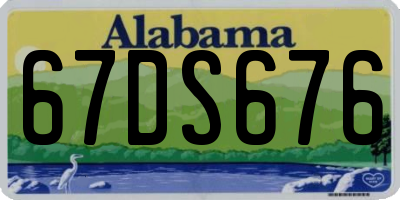 AL license plate 67DS676