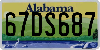 AL license plate 67DS687