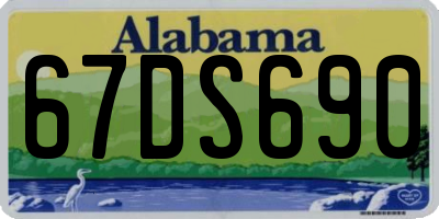 AL license plate 67DS690