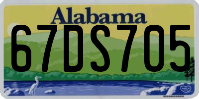 AL license plate 67DS705