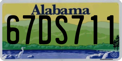 AL license plate 67DS711