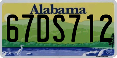 AL license plate 67DS712