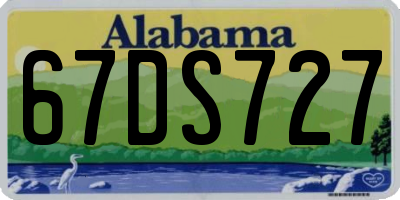 AL license plate 67DS727