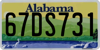 AL license plate 67DS731