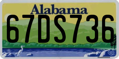 AL license plate 67DS736