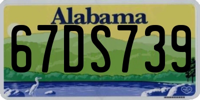 AL license plate 67DS739