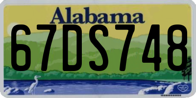 AL license plate 67DS748