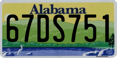 AL license plate 67DS751