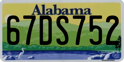 AL license plate 67DS752