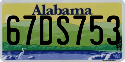AL license plate 67DS753