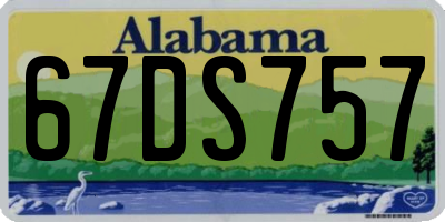 AL license plate 67DS757
