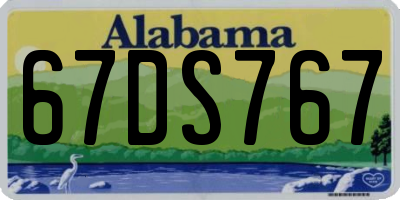 AL license plate 67DS767