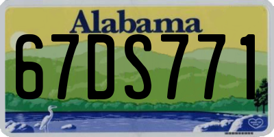 AL license plate 67DS771