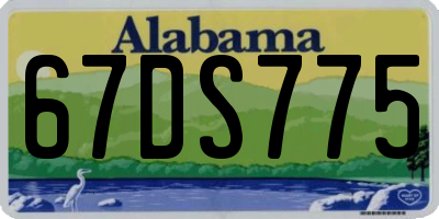 AL license plate 67DS775