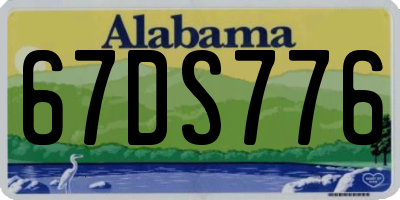 AL license plate 67DS776