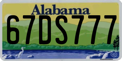 AL license plate 67DS777