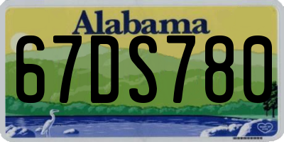 AL license plate 67DS780