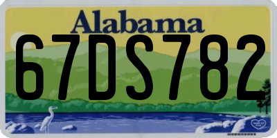 AL license plate 67DS782