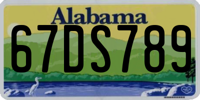AL license plate 67DS789