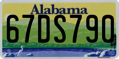 AL license plate 67DS790