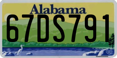 AL license plate 67DS791