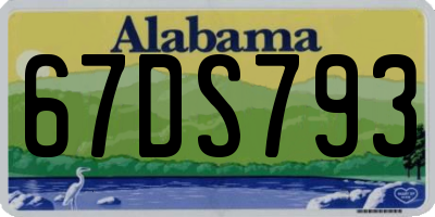 AL license plate 67DS793