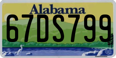 AL license plate 67DS799