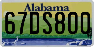 AL license plate 67DS800