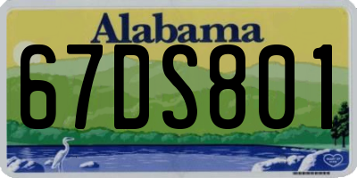 AL license plate 67DS801