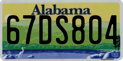 AL license plate 67DS804
