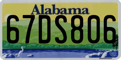 AL license plate 67DS806