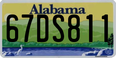 AL license plate 67DS811
