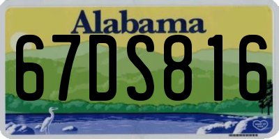 AL license plate 67DS816