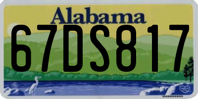 AL license plate 67DS817