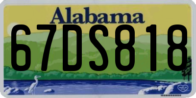 AL license plate 67DS818