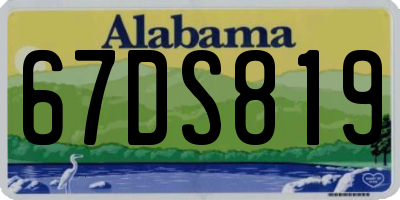 AL license plate 67DS819