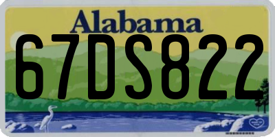 AL license plate 67DS822