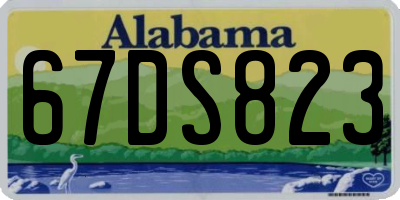 AL license plate 67DS823