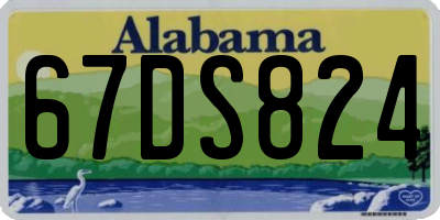 AL license plate 67DS824