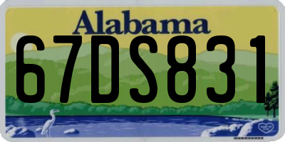 AL license plate 67DS831