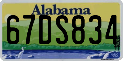AL license plate 67DS834
