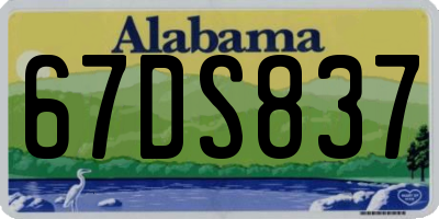 AL license plate 67DS837