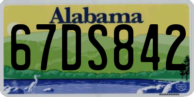 AL license plate 67DS842