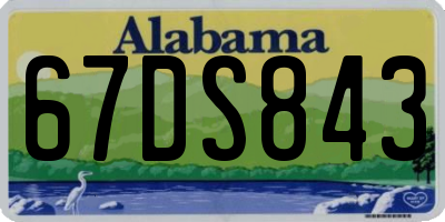 AL license plate 67DS843