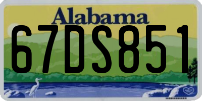 AL license plate 67DS851