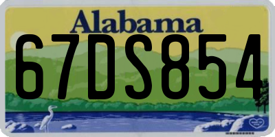 AL license plate 67DS854