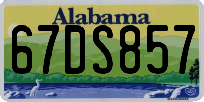 AL license plate 67DS857