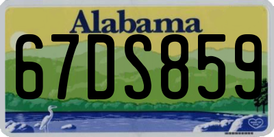 AL license plate 67DS859